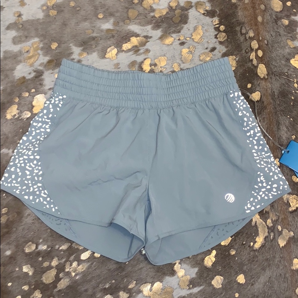 MPG Training Gym Workout Shorts XS Gray Mint Color